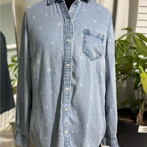 Women's  Blue Star Pattern Shirt